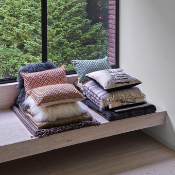 MIL - Solid-color square lambskin cushion by Ligne Roset - view 3